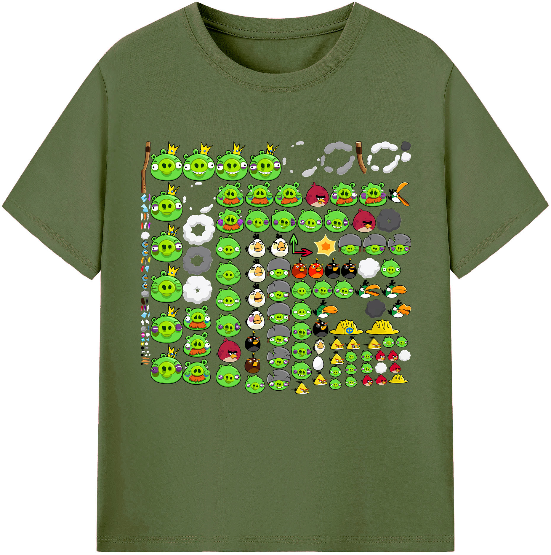 （画像用） Angry Birds アングリーバード 綿100％半袖Tシャツ（フロントプリント）